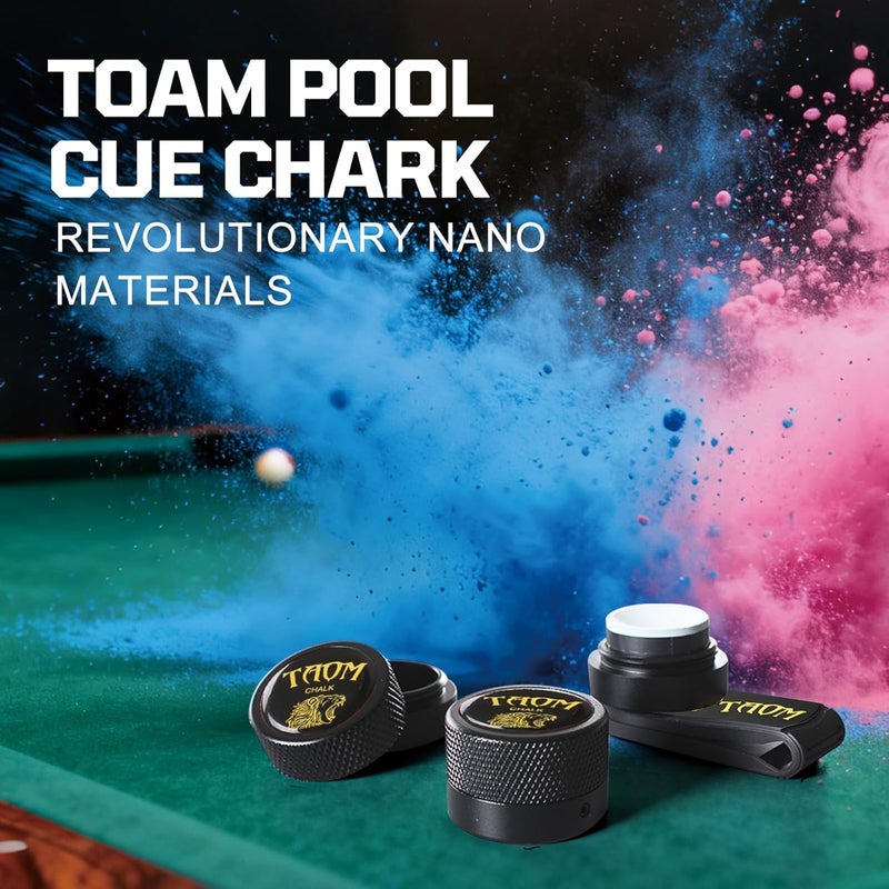 Banly TAOM Round Shaped Pool Chalk Holder, Portable Pool Chalk Cubes, Magnetic Mini Chalk Holder Pool Billiards, Pool Cue Chalk Case Container Box for Billiard Cue Tip Tool Pool Table Snooker Accessories - Image 3